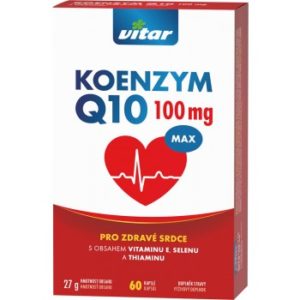 Vitar Koenzym Q10 (100 mg) + vitamin E + selen + thiamin (60 kapslí)