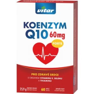Vitar Koenzym Q10 (60 mg) + vitamin E + selen + thiamin (60 kapslí)
