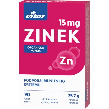 Vitar Zinek 15 mg (90 tablet)