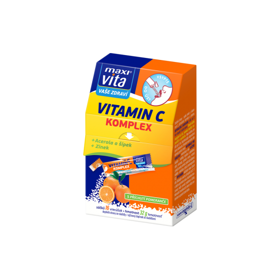 MaxiVita Vitamin C komplex + acerola + šípek + zinek
