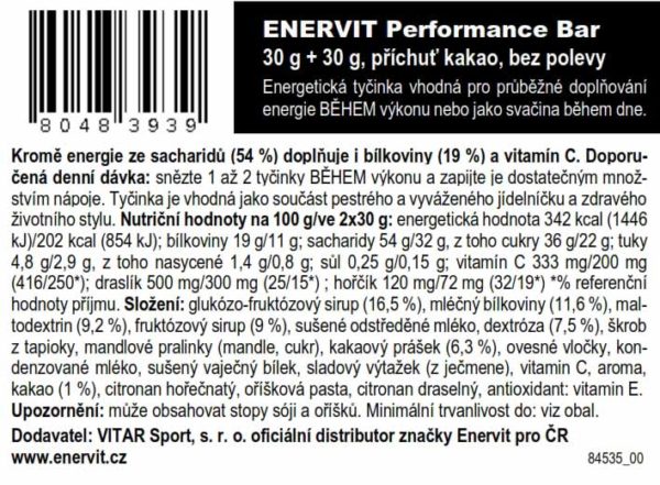 Performance Bar – kakao (30 + 30 g)