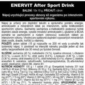 After Sport Drink – citron (10x 15 g)