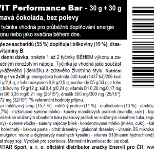 Performance Bar – tmavá čokoláda (30 + 30 g)