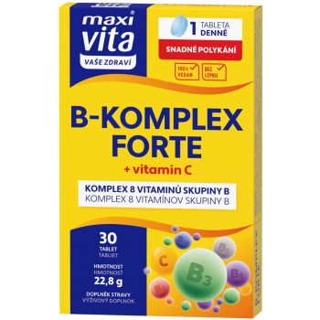 Maxi Vita B-komplex forte + vitamin C (30 tablet)
